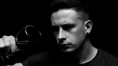 Tea tree oil dropper bottle with tea tree leaves