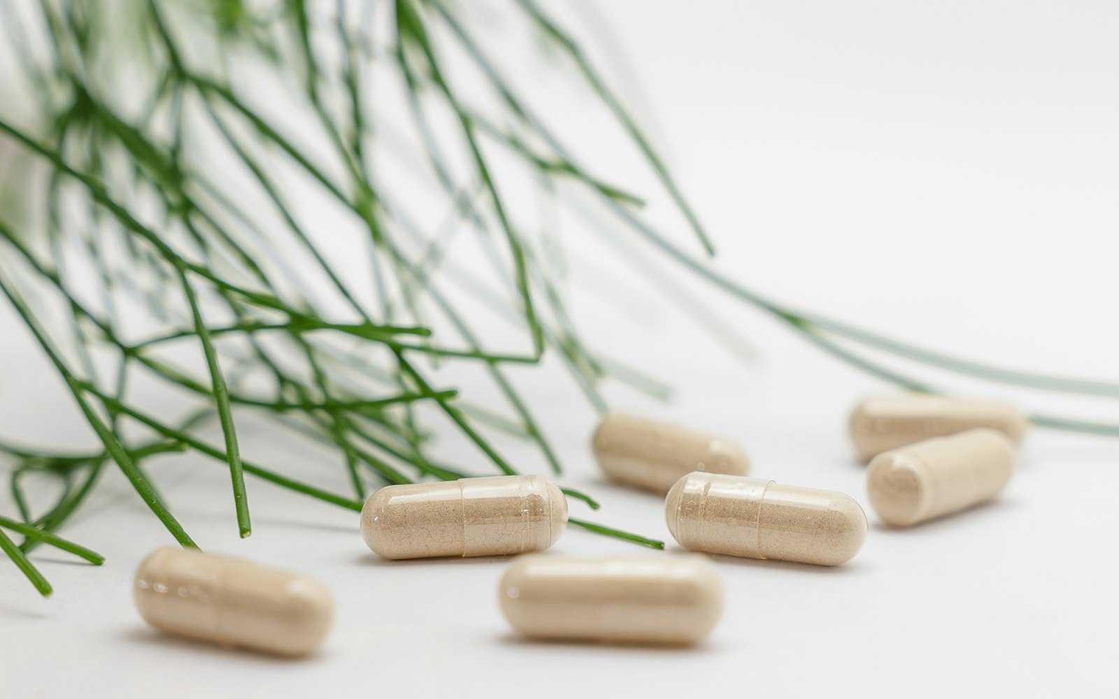 Probiotic capsules and vaginal suppositories beside a microscope slide, illustrating probiotic strains for recurrent UTI prevention